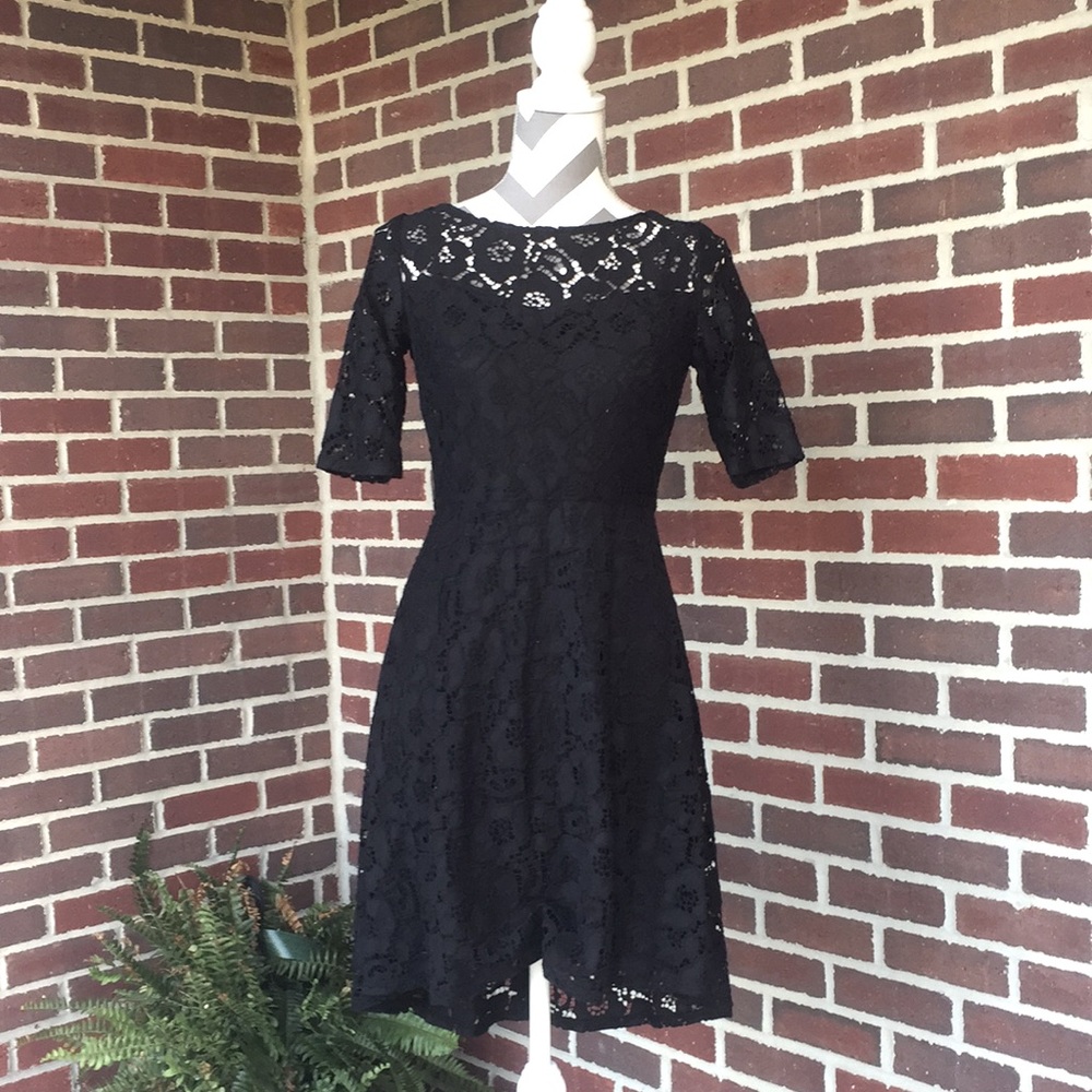 Black lace dress